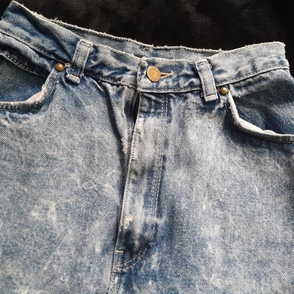 𝅺GITANO Express Acid Wash Denim Pencil Skirt - Vintage 80s/90s Vibes! - Picture 1 of 9